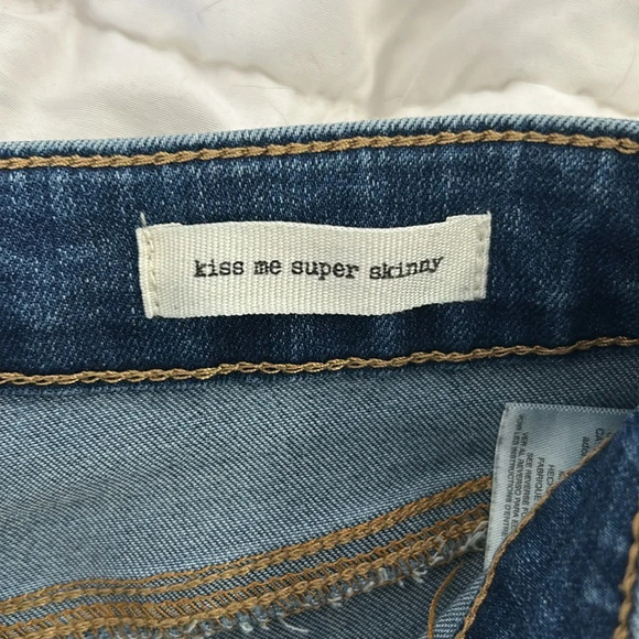Jessica Simpson Kiss Me super skinny Jeans dark wash blue size 28 - Picture 7 of 7